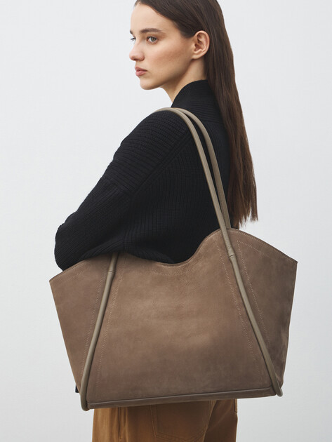 Женский тоут MAISON DAVID, Артикул LAURA, серовато-коричневый | 4963054. Ракурс 5