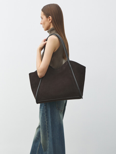 Женский тоут MAISON DAVID, Артикул LAURA, шоколадный | 4963060. Ракурс 5