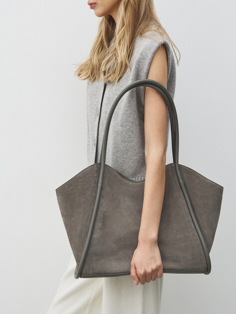 Женский тоут MAISON DAVID, Артикул LAURA, зеленовато-серый | 4963086. Ракурс 5