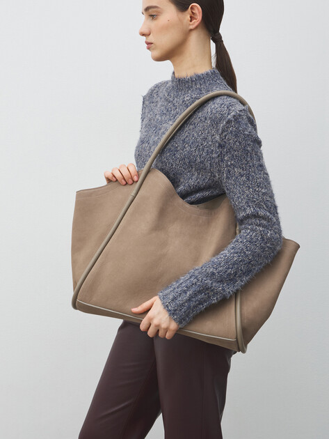 Женская сумка  MAISON DAVID, Артикул LAURA MAXI, серо-бежевый | 4964370. Ракурс 5