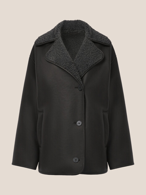 Женская дубленка  MAISON DAVID, Артикул FREDE_SDF_DR, темно-серый | 4965366. Ракурс 7