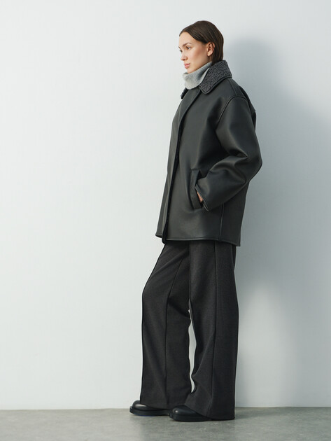 Женская дубленка  MAISON DAVID, Артикул FREDE_SDF_DR, темно-серый | 4965366. Ракурс 2