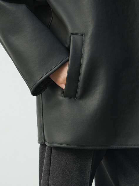 Женская дубленка  MAISON DAVID, Артикул FREDE_SDF_DR, темно-серый | 4965366. Ракурс 3