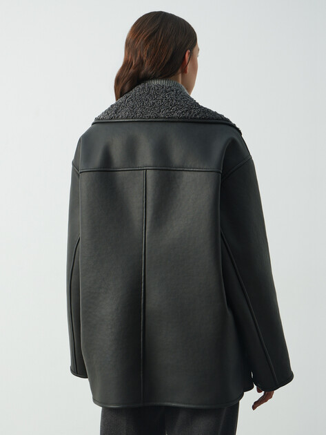 Женская дубленка  MAISON DAVID, Артикул FREDE_SDF_DR, темно-серый | 4965366. Ракурс 4