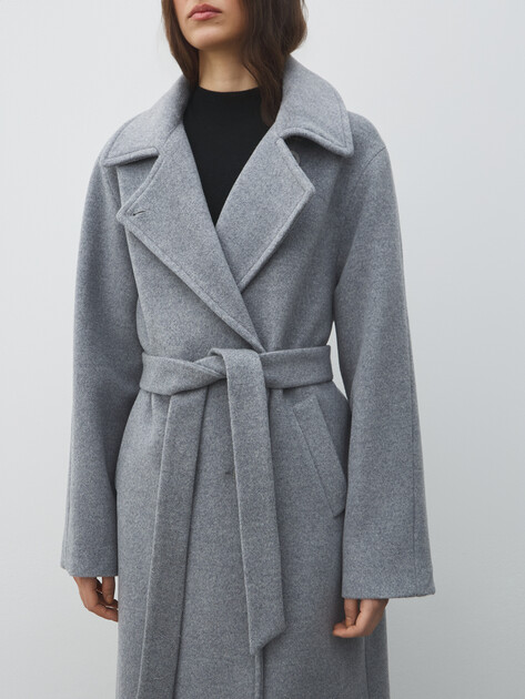 Женское пальто MAISON DAVID, Артикул ARMELLE_LONG, серый | 4965859. Ракурс 3