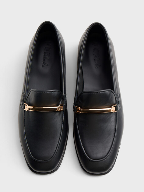 Женские лоферы FURLA FURLA HERITAGE LOAFER, Артикул YK75FHE, черный | 4967845. Ракурс 4