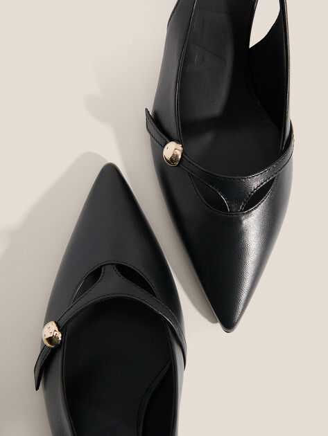 Женские туфли с открытой пяткой (слинг-бэк) FURLA FURLA SFERA, Артикул YK50SFE, черный | 4968015. Ракурс 3