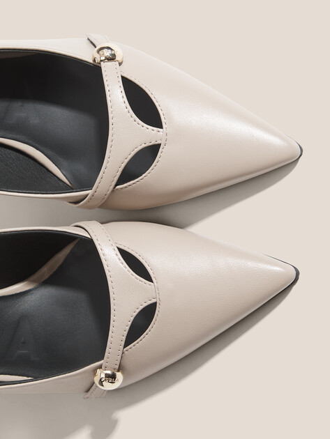 Женские туфли с открытой пяткой (слинг-бэк) FURLA FURLA SFERA, Артикул YK87SFE, бежево-серый | 4968116. Ракурс 3