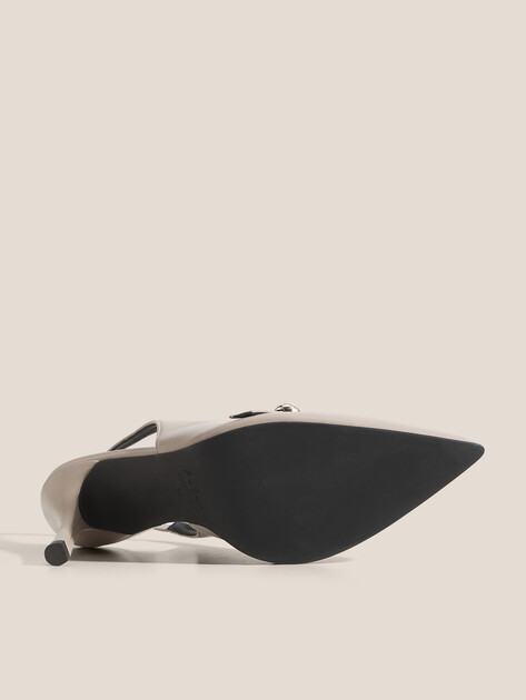 Женские туфли с открытой пяткой (слинг-бэк) FURLA FURLA SFERA, Артикул YK87SFE, бежево-серый | 4968116. Ракурс 6