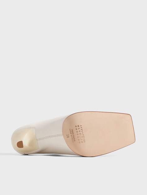 Женские мюли MM6 MAISON MARGIELA SLIPPER, Артикул S59WX0080, молочный | 4969606. Ракурс 6