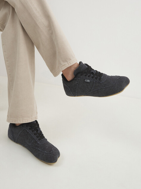 Мужские кеды MM6 MAISON MARGIELA SNEAKERS, Артикул SH1WS0024, сине-серый | 4970145. Ракурс 7