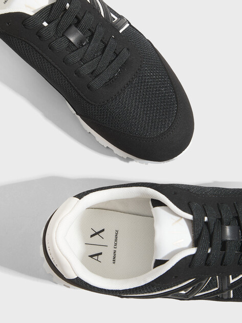 Женские кроссовки ARMANI EXCHANGE DROP, Артикул XW002150, черный | 4971952. Ракурс 3 Женские кроссовки ARMANI EXCHANGE DROP, Артикул XW002150, черный | 4971952. Ракурс 3