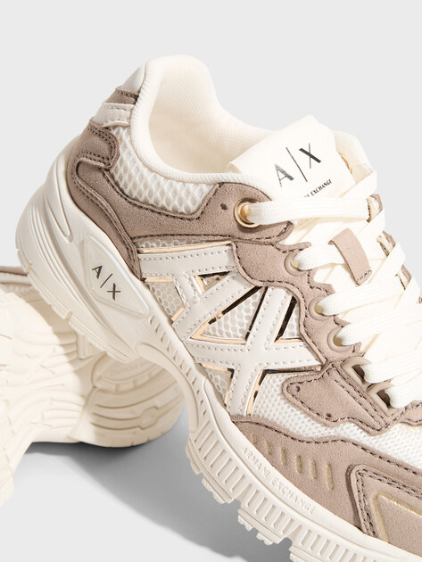 Женские кроссовки ARMANI EXCHANGE SPEED, Артикул XW002153, молочно-белый | 4971969. Ракурс 3