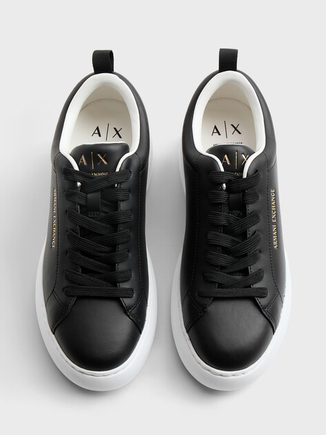 Женские кеды ARMANI EXCHANGE SUPER, Артикул XW002790, черный | 4972072. Ракурс 4