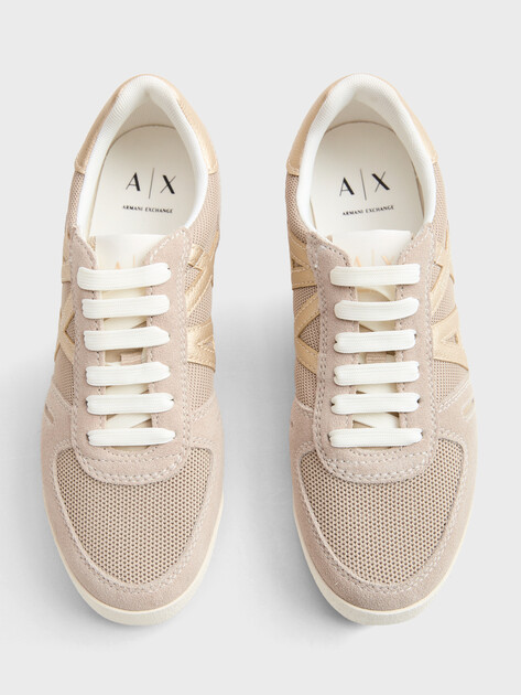Женские кроссовки ARMANI EXCHANGE TRIP, Артикул XW002794, серо-бежевый | 4972097. Ракурс 4 Женские кроссовки ARMANI EXCHANGE TRIP, Артикул XW002794, серо-бежевый | 4972097. Ракурс 4