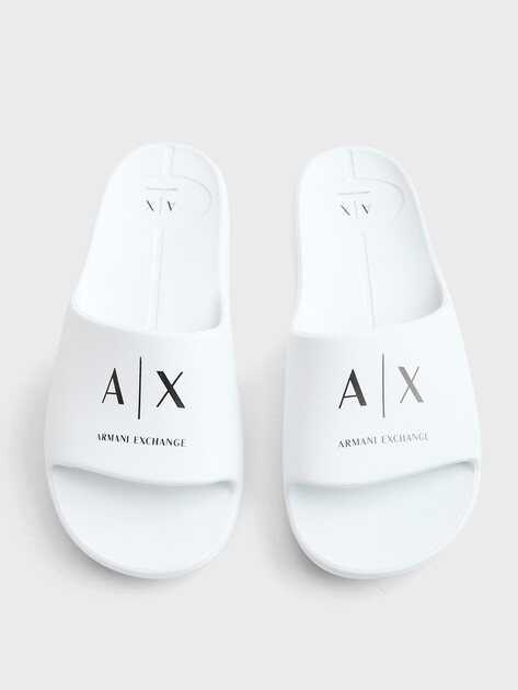 Женские сланцы ARMANI EXCHANGE SANDAL SATINATED, Артикул XW002845, белый | 4972140. Ракурс 4