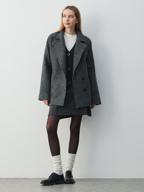 Женское полупальто MAISON DAVID, Артикул LOURDES_024425, темно-серый | 4973727. Ракурс 2 Женское полупальто MAISON DAVID, Артикул LOURDES_024425, темно-серый | 4973727. Ракурс 2