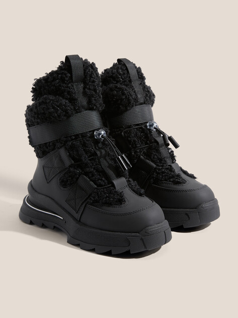 Детские дутики КОТОФЕЙ, Артикул 654087-41, черный | 4977858. Ракурс 2