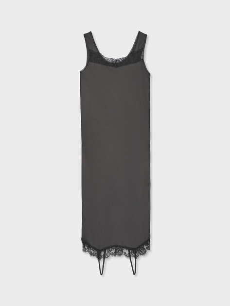 Женское платье MM6 MAISON MARGIELA Midi Dress, Артикул S52DD0075, антрацитовый | 4979183. Ракурс 5