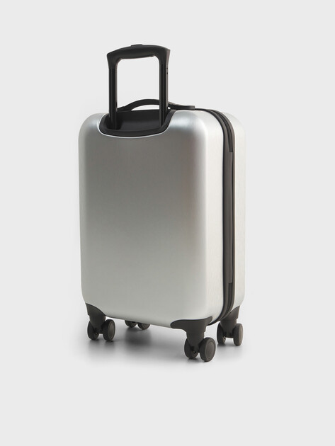 Женский чемодан ARMANI EXCHANGE TROLLEY - MAUI TROLLEY, Артикул XW002233, серебряный | 4979204. Ракурс 2