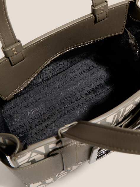 Женский тоут ARMANI EXCHANGE SUSY MONOGRAM TOTE M, Артикул 942690, песочный | 4979469. Ракурс 4