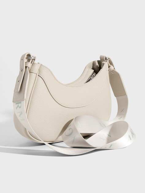 Женская сумка через плечо кросс-боди ARMANI EXCHANGE WAVE HOBO S, Артикул 942883, бледно-серый | 4979477. Ракурс 3