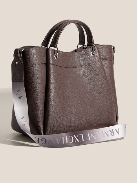 Женский тоут ARMANI EXCHANGE WAVE SHOPPING L, Артикул 942910, темно-коричневый | 4979483. Ракурс 3