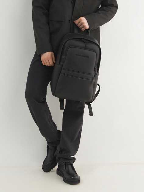 Мужской рюкзак ARMANI EXCHANGE MADRID BACKPACK, Артикул XM002030, черный | 4979543. Ракурс 5