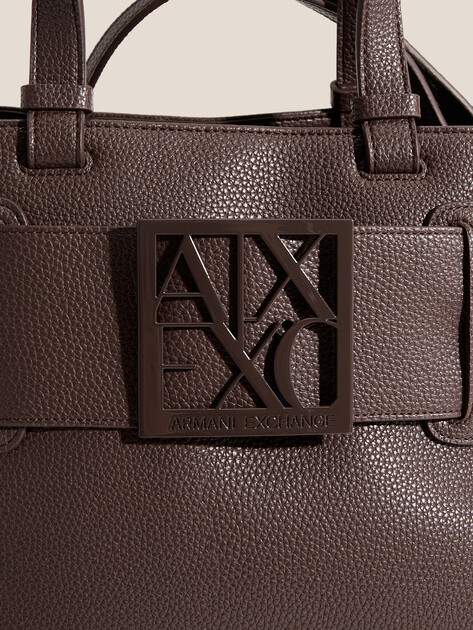 Женский тоут ARMANI EXCHANGE SUSY SOFT SHOPPING S, Артикул XW000285, темно-коричневый | 4979614. Ракурс 2