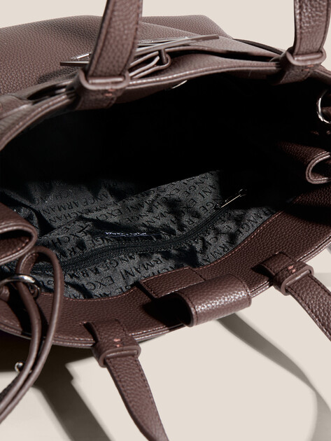 Женский тоут ARMANI EXCHANGE SUSY SOFT SHOPPING S, Артикул XW000285, темно-коричневый | 4979614. Ракурс 4