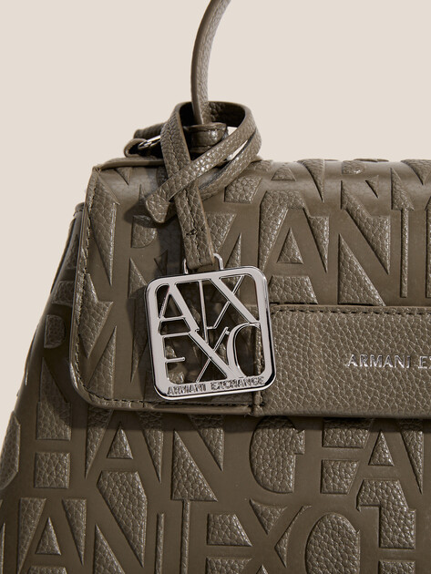 Женская сумка  ARMANI EXCHANGE LIZ PEBBLE TOP HANDLE, Артикул XW001223, хаки | 4979674. Ракурс 2