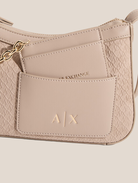 Женская сумка ARMANI EXCHANGE MILA SUEDE MINI BAG, Артикул XW001571, песочный | 4979693. Ракурс 2 Женская сумка ARMANI EXCHANGE MILA SUEDE MINI BAG, Артикул XW001571, песочный | 4979693. Ракурс 2