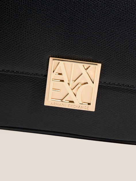 Женская сумка через плечо кросс-боди ARMANI EXCHANGE AMY PALMELLATO CROSSBODY M, Артикул XW002169, черный | 4979762. Ракурс 2