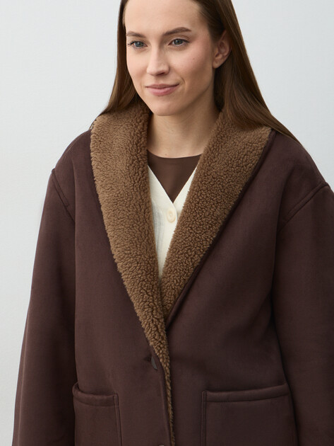 Женская дубленка MAISON DAVID, Артикул ZAZA_SDF_WS, шоколадный | 4985111. Ракурс 3 Женская дубленка MAISON DAVID, Артикул ZAZA_SDF_WS, шоколадный | 4985111. Ракурс 3
