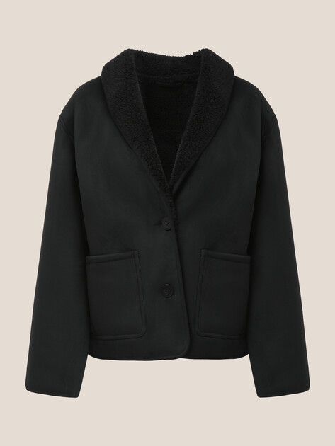 Женская дубленка  MAISON DAVID, Артикул ZAZA_SDF_WS, черный | 4985143. Ракурс 7