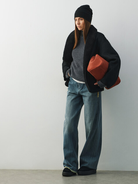 Женская дубленка  MAISON DAVID, Артикул ZAZA_SDF_WS, черный | 4985143. Ракурс 2