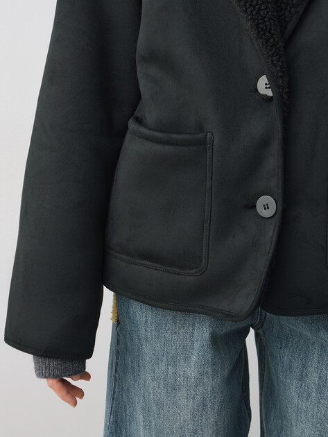 Женская дубленка  MAISON DAVID, Артикул ZAZA_SDF_WS, черный | 4985143. Ракурс 3