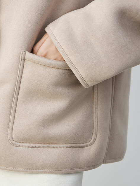 Женская дубленка MAISON DAVID, Артикул ZAZA_SDF_WS, пыльно-бежевый | 4985151. Ракурс 3 Женская дубленка MAISON DAVID, Артикул ZAZA_SDF_WS, пыльно-бежевый | 4985151. Ракурс 3