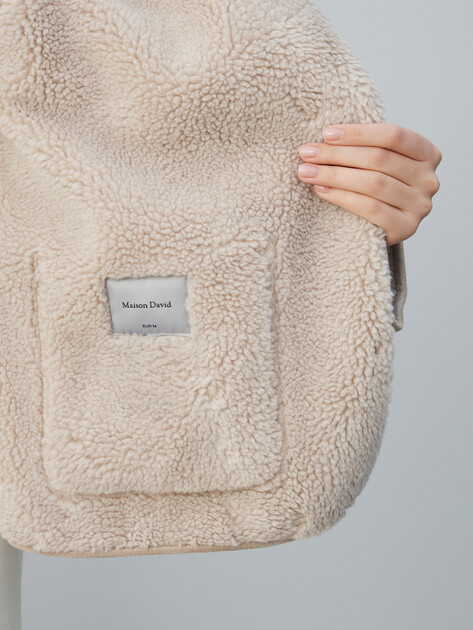 Женская дубленка MAISON DAVID, Артикул ZAZA_SDF_WS, пыльно-бежевый | 4985151. Ракурс 6 Женская дубленка MAISON DAVID, Артикул ZAZA_SDF_WS, пыльно-бежевый | 4985151. Ракурс 6