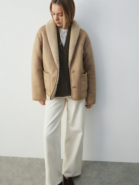 Женская дубленка MAISON DAVID, Артикул ZAZA_SDF_WS, темно-бежевый | 4985196. Ракурс 5 Женская дубленка MAISON DAVID, Артикул ZAZA_SDF_WS, темно-бежевый | 4985196. Ракурс 5