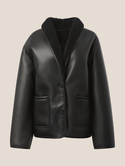 Женская дубленка  MAISON DAVID, Артикул ZAZA_SDF_WL, черный | 4985204. Ракурс 7