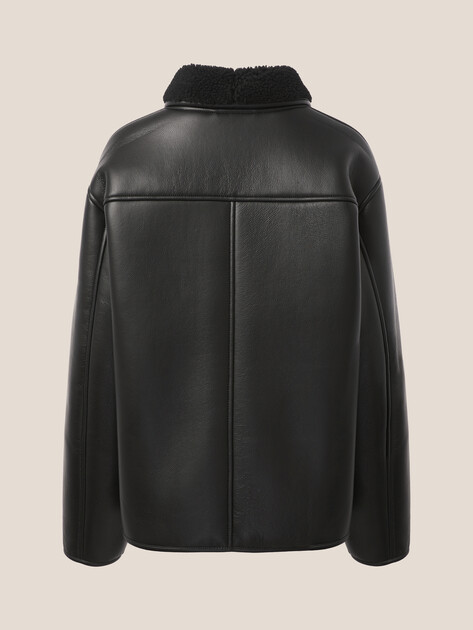 Женская дубленка  MAISON DAVID, Артикул ZAZA_SDF_WL, черный | 4985204. Ракурс 2