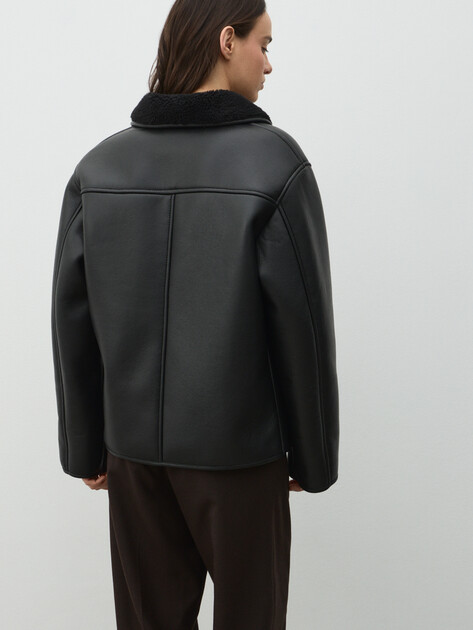 Женская дубленка  MAISON DAVID, Артикул ZAZA_SDF_WL, черный | 4985204. Ракурс 4