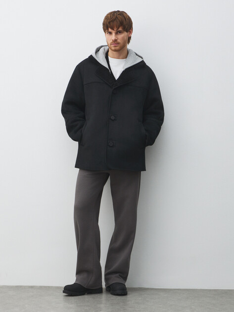 Мужская дубленка  MAISON DAVID, Артикул LEON_SDF_WS, черный | 4986551. Ракурс 2
