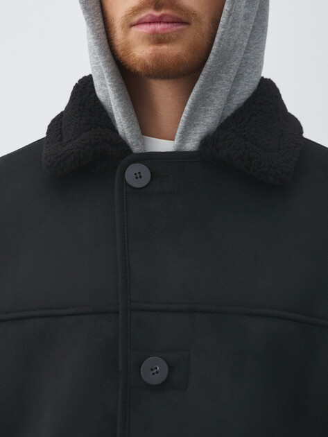 Мужская дубленка  MAISON DAVID, Артикул LEON_SDF_WS, черный | 4986551. Ракурс 3