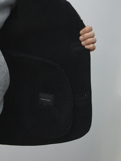 Мужская дубленка  MAISON DAVID, Артикул LEON_SDF_WS, черный | 4986551. Ракурс 6