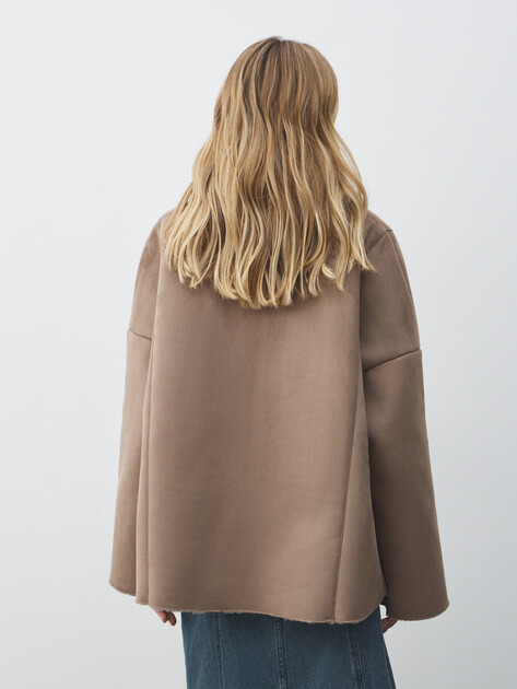 Женская дубленка  MAISON DAVID, Артикул ODRI_SDF_WS, серо-коричневый | 4986738. Ракурс 4