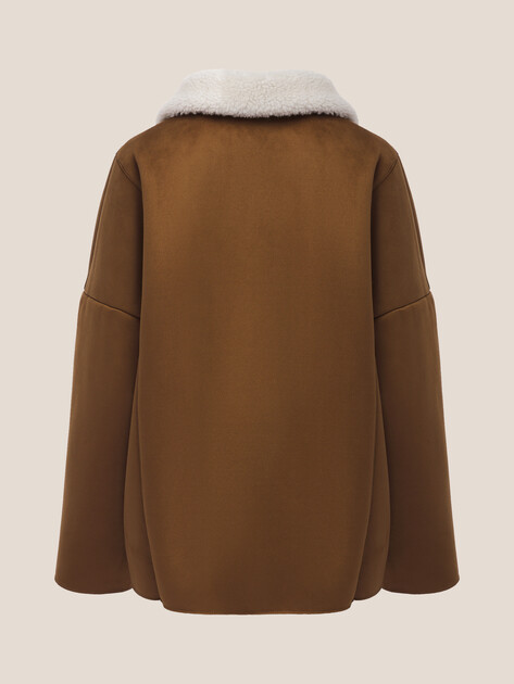 Женская дубленка  MAISON DAVID, Артикул ODRI_SDF_WS, светло-коричневый | 4986759. Ракурс 8