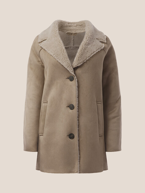 Женская дубленка  MAISON DAVID, Артикул DIANA_SDF_WS, серо-коричневый | 4986865. Ракурс 7