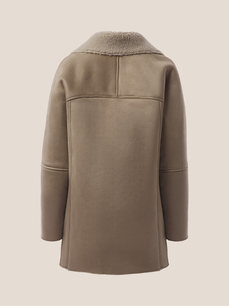 Женская дубленка  MAISON DAVID, Артикул DIANA_SDF_WS, серо-коричневый | 4986865. Ракурс 8